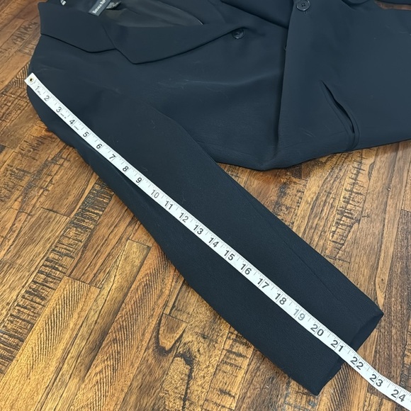 Banana Republic Blazer Jacket wool black Made in Italy long line Sz 8 - Picture 11 of 11